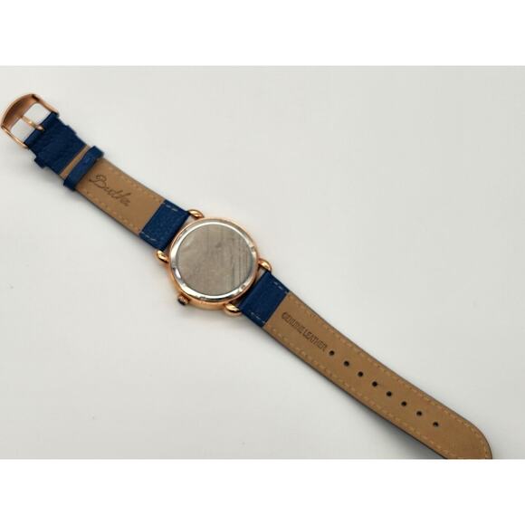 Bertha Quartz Daphne Collection Rose Gold And Blue Leather Watch 38mm - Picture 7 of 11
